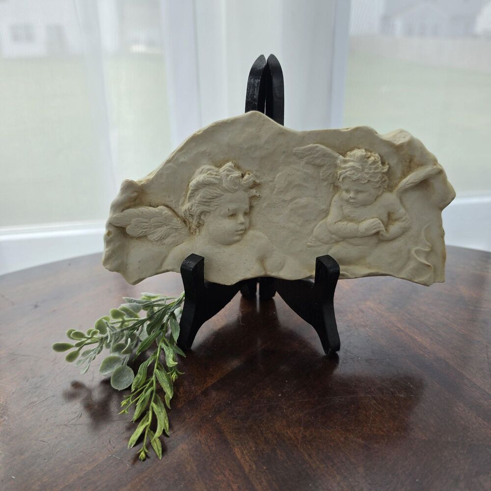 Vintage Cherub Putti Wall Plaque